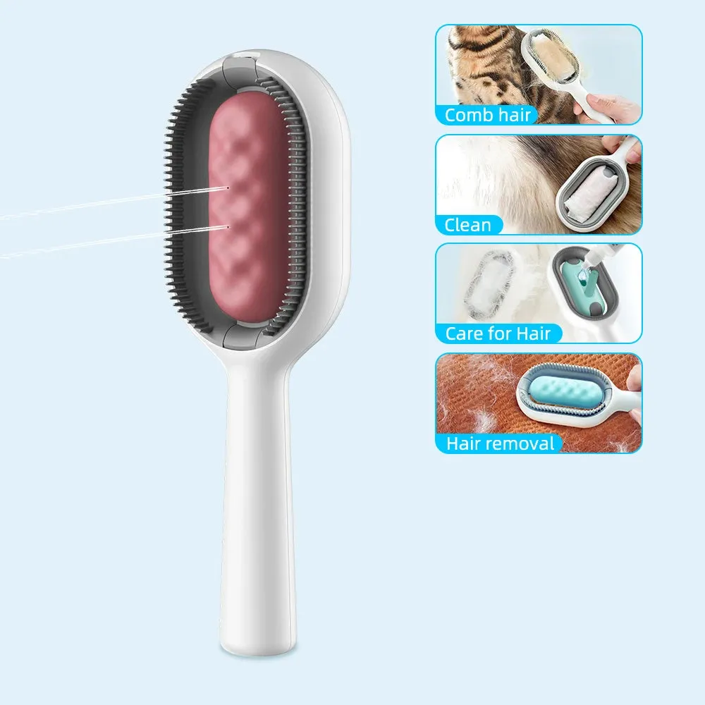 4 In-1 Cat Grooming Hair Brush With Water