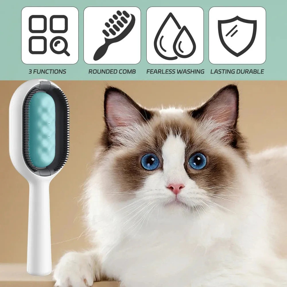 4 In-1 Cat Grooming Hair Brush With Water