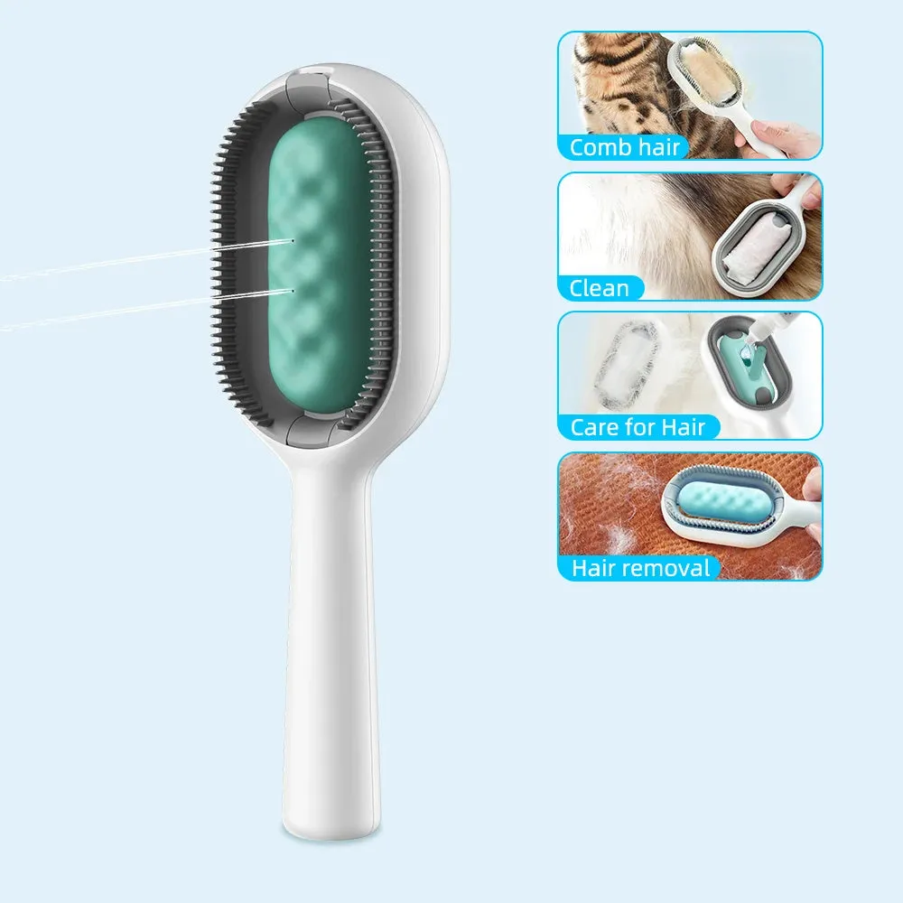 4 In-1 Cat Grooming Hair Brush With Water