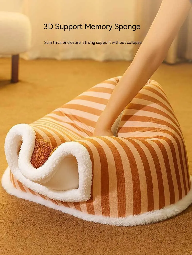 Autumn And Winter Closed Warm Cat Bed Kennel Pet Supplies