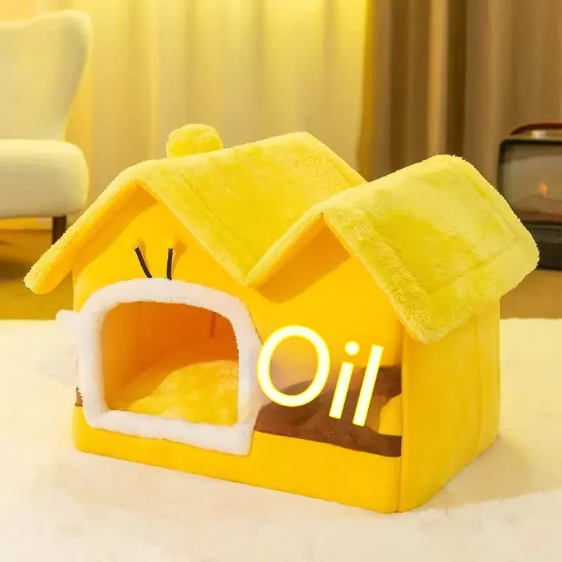 Autumn And Winter Closed Warm Cat Bed Kennel Pet Supplies