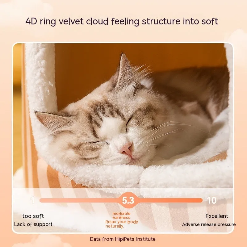 Autumn And Winter Closed Warm Cat Bed Kennel Pet Supplies