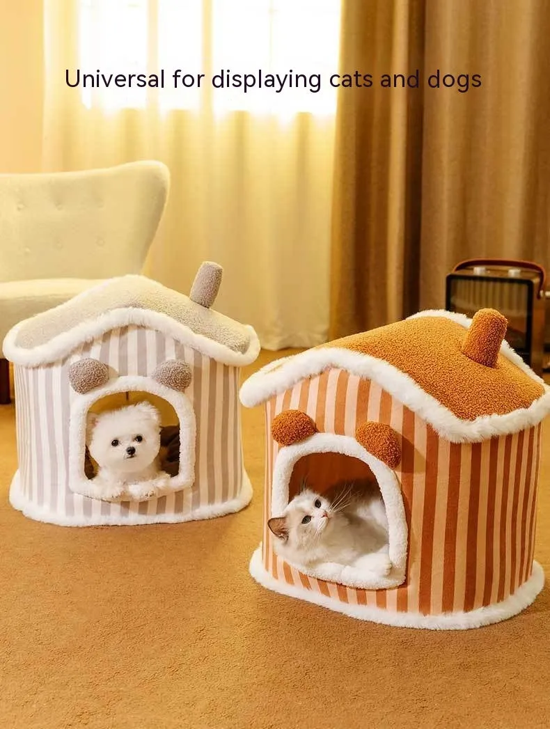 Autumn And Winter Closed Warm Cat Bed Kennel Pet Supplies