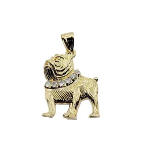 Bulldog Extra Large With Cubic Zirconia Collar Charm