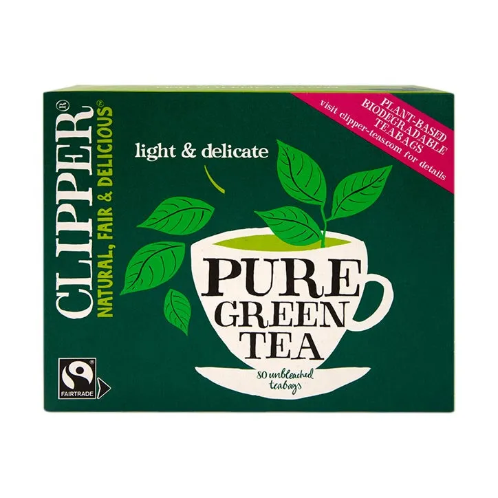 Clipper Organic Pure Green Tea 80 Unbleached Bags