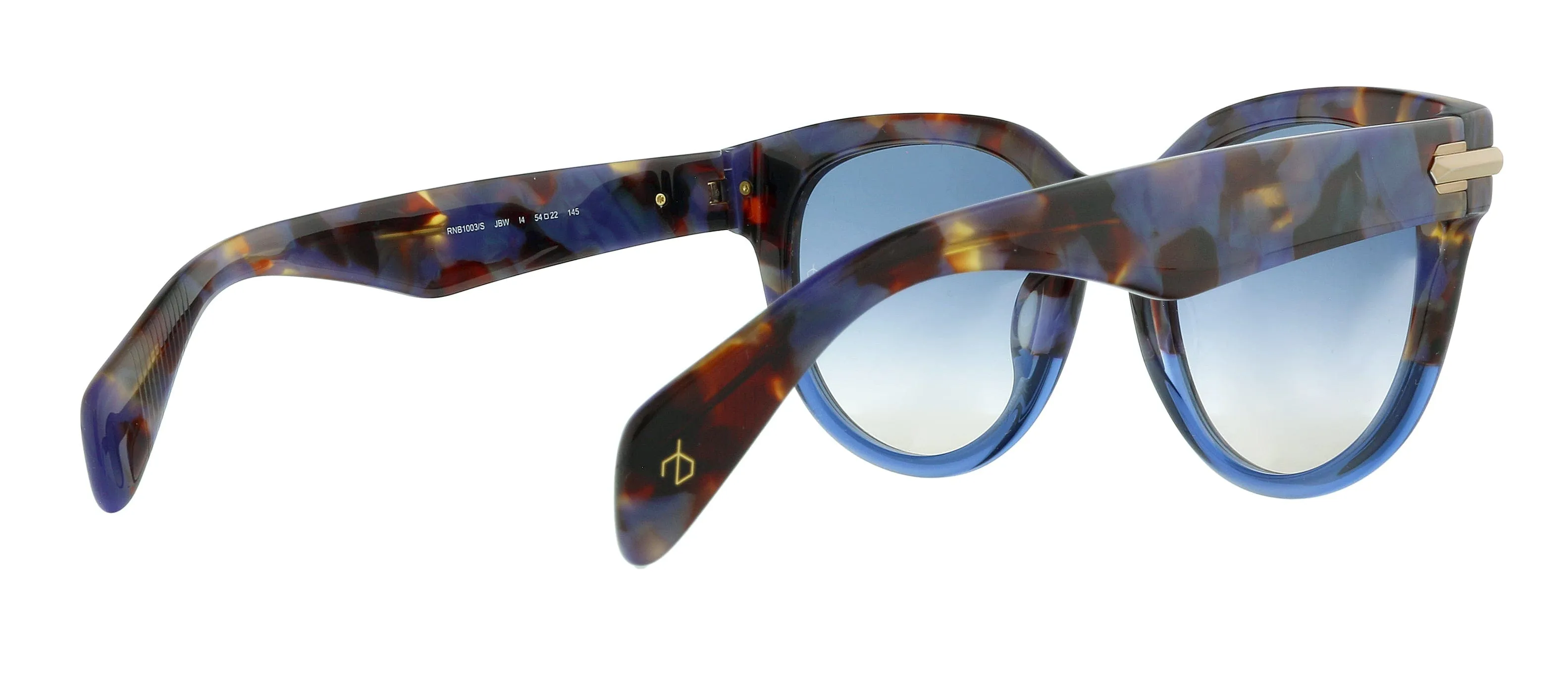 Damaged/Store Return Rag And Bone RNB1003/S I4 0JBW Blue Havana  Sunglasses