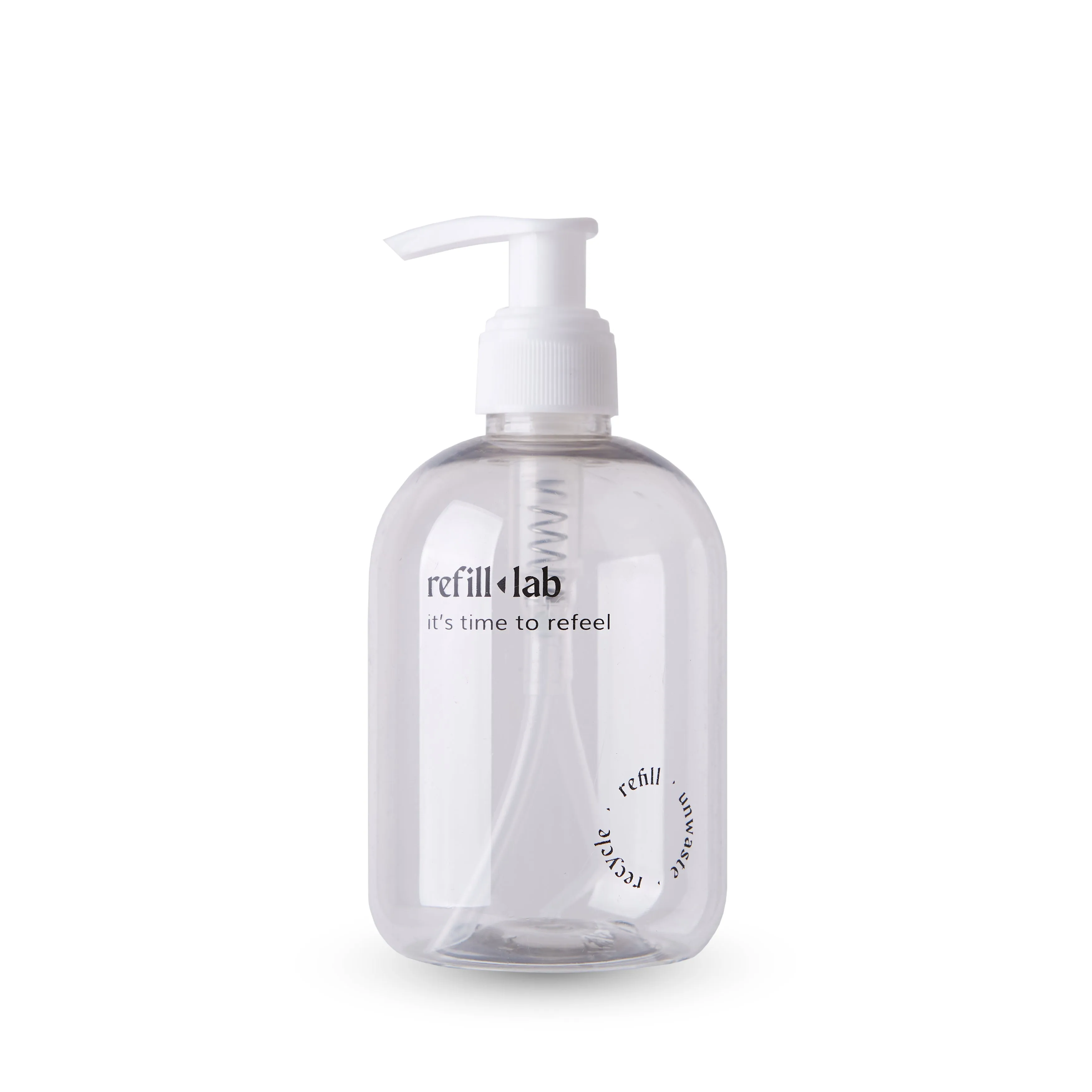 Envase PET ambar con válvula cremera 300ml