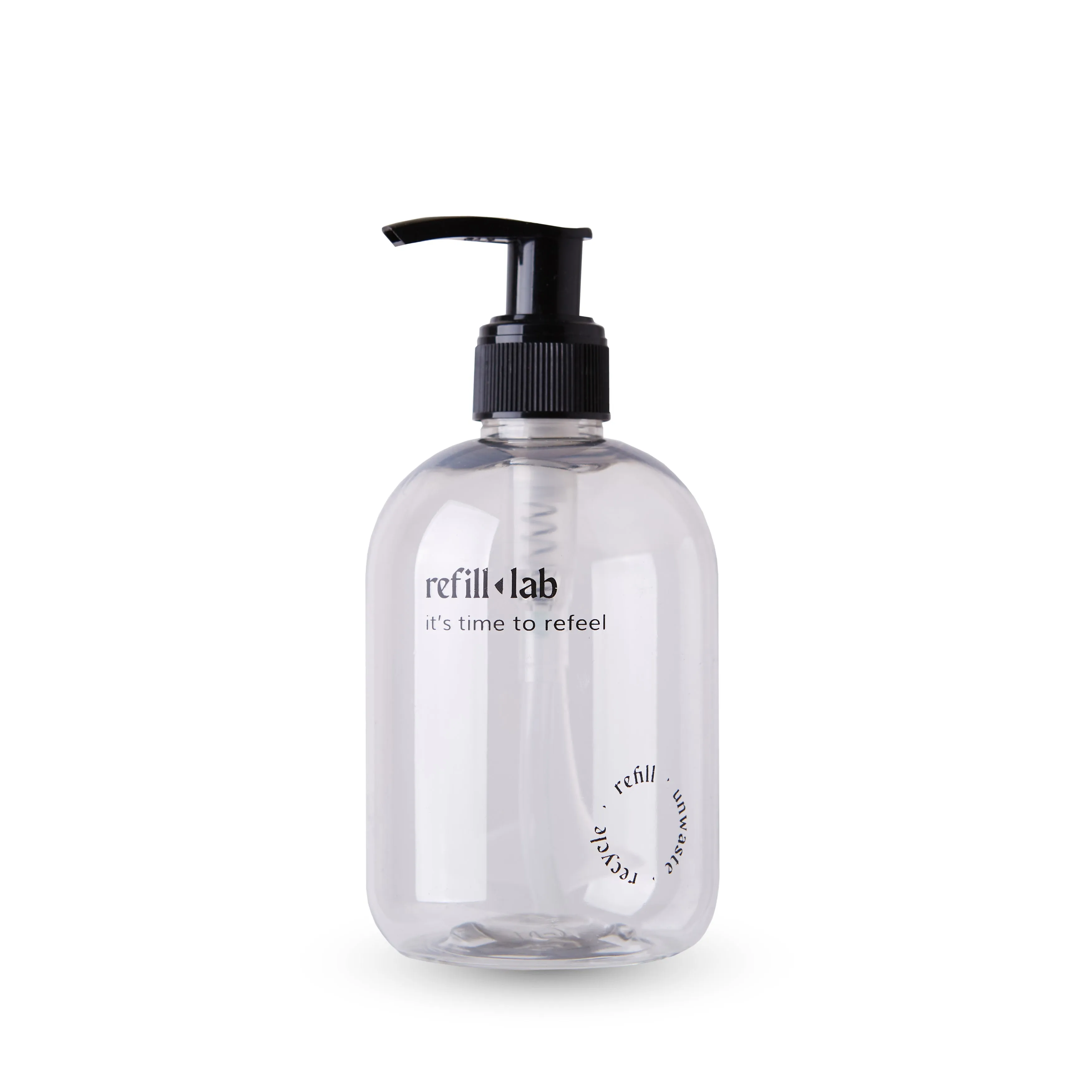 Envase PET ambar con válvula cremera 300ml