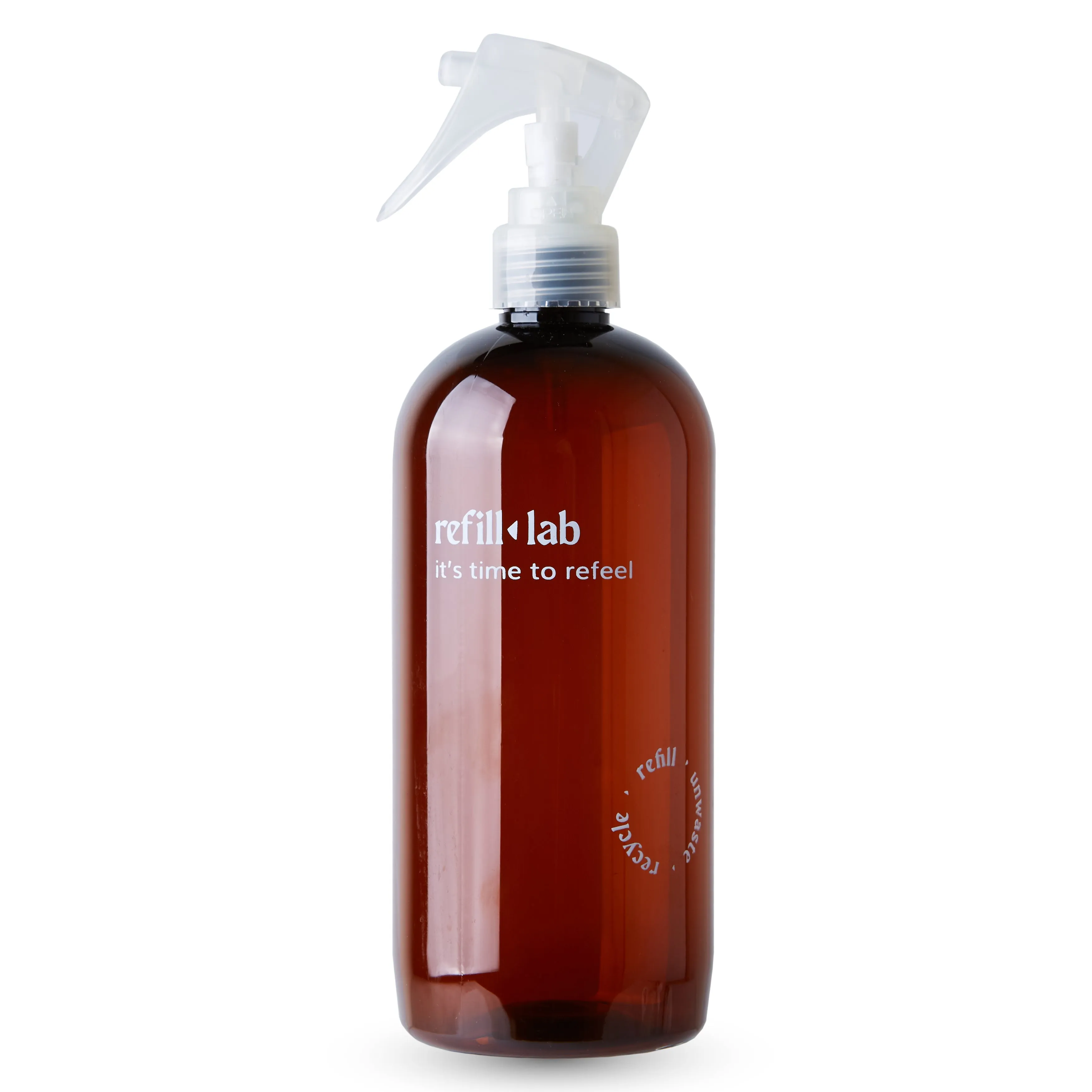 Envase PET ambar con válvula cremera 300ml