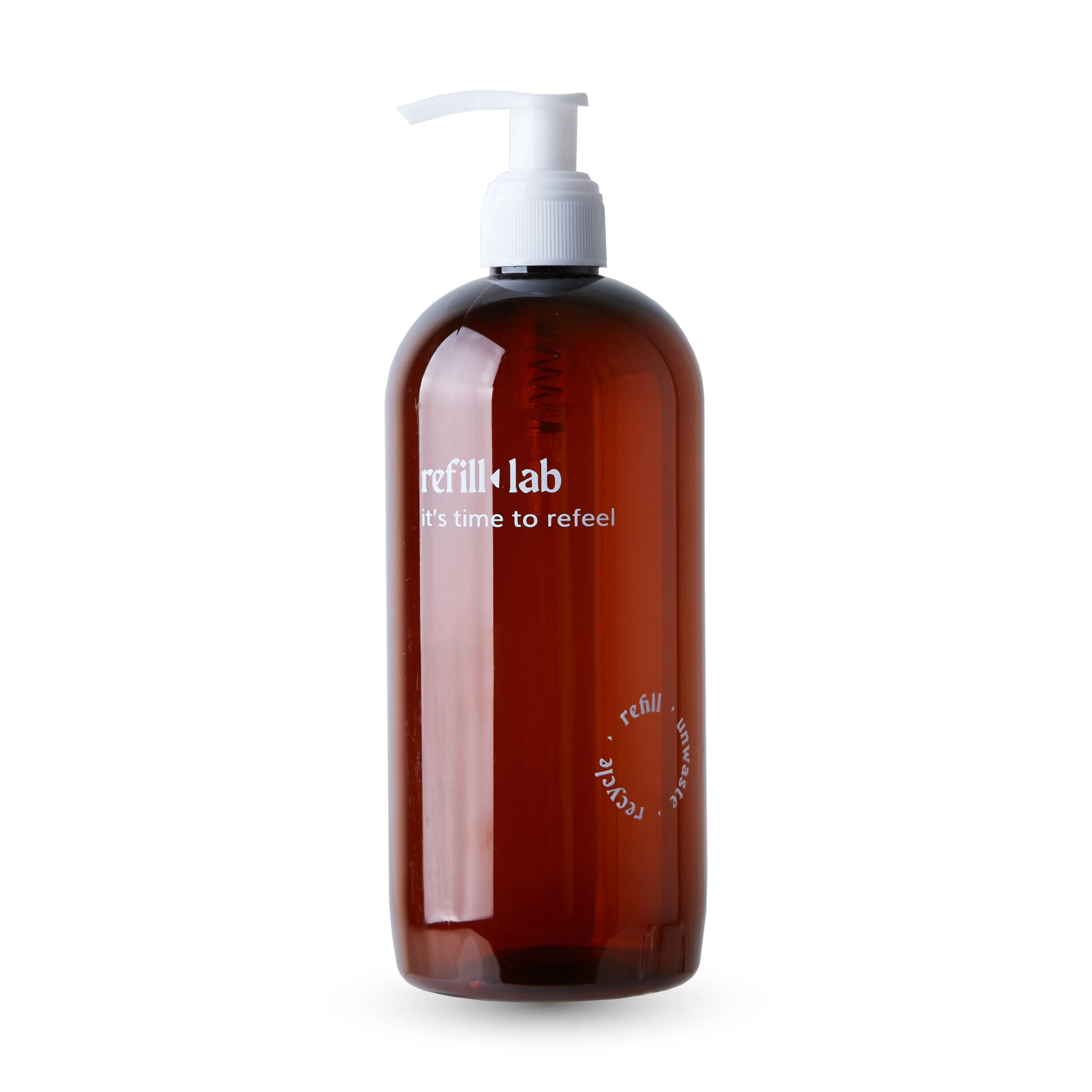 Envase PET ambar con válvula cremera 500ml