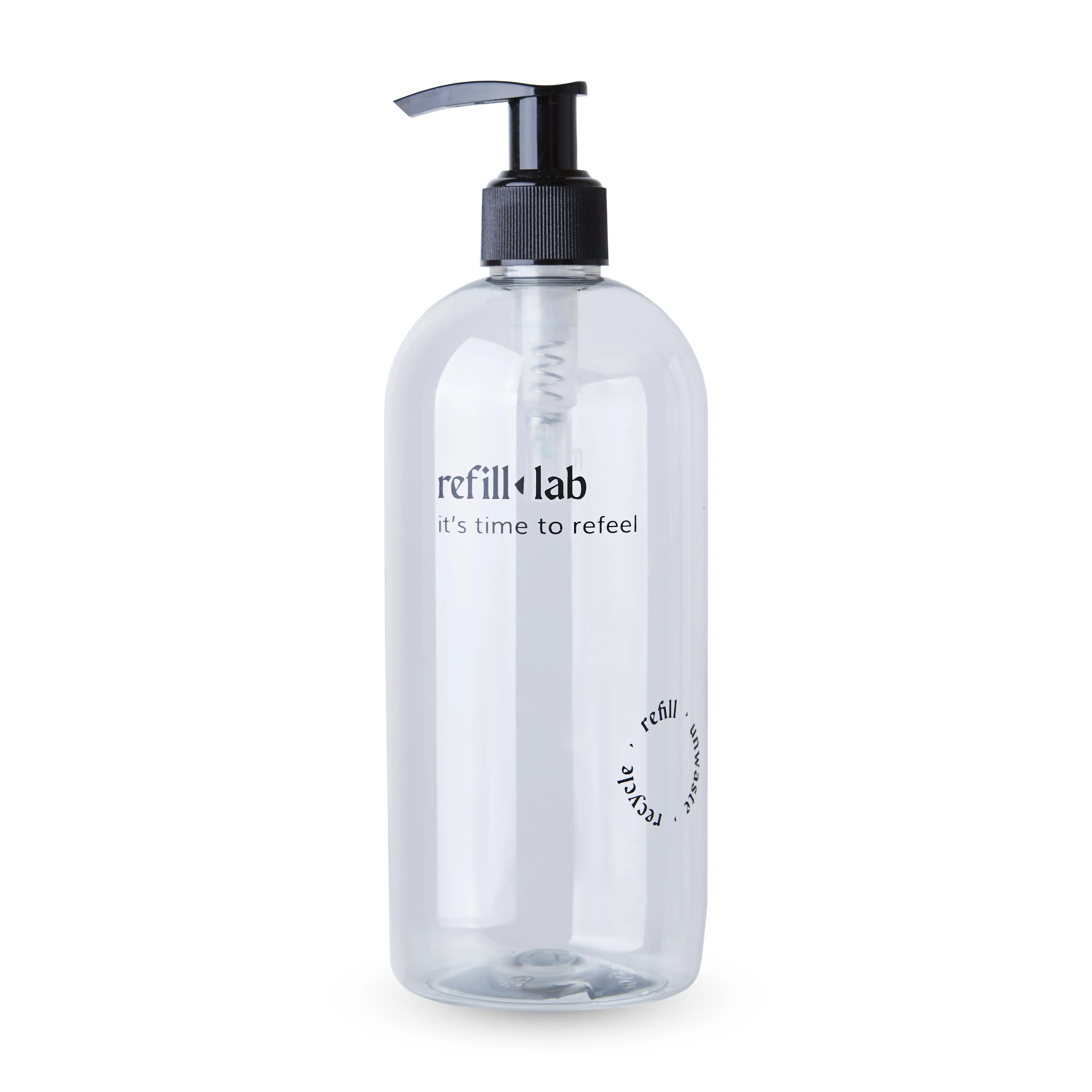 Envase PET cristal con válvula cremera 500ml