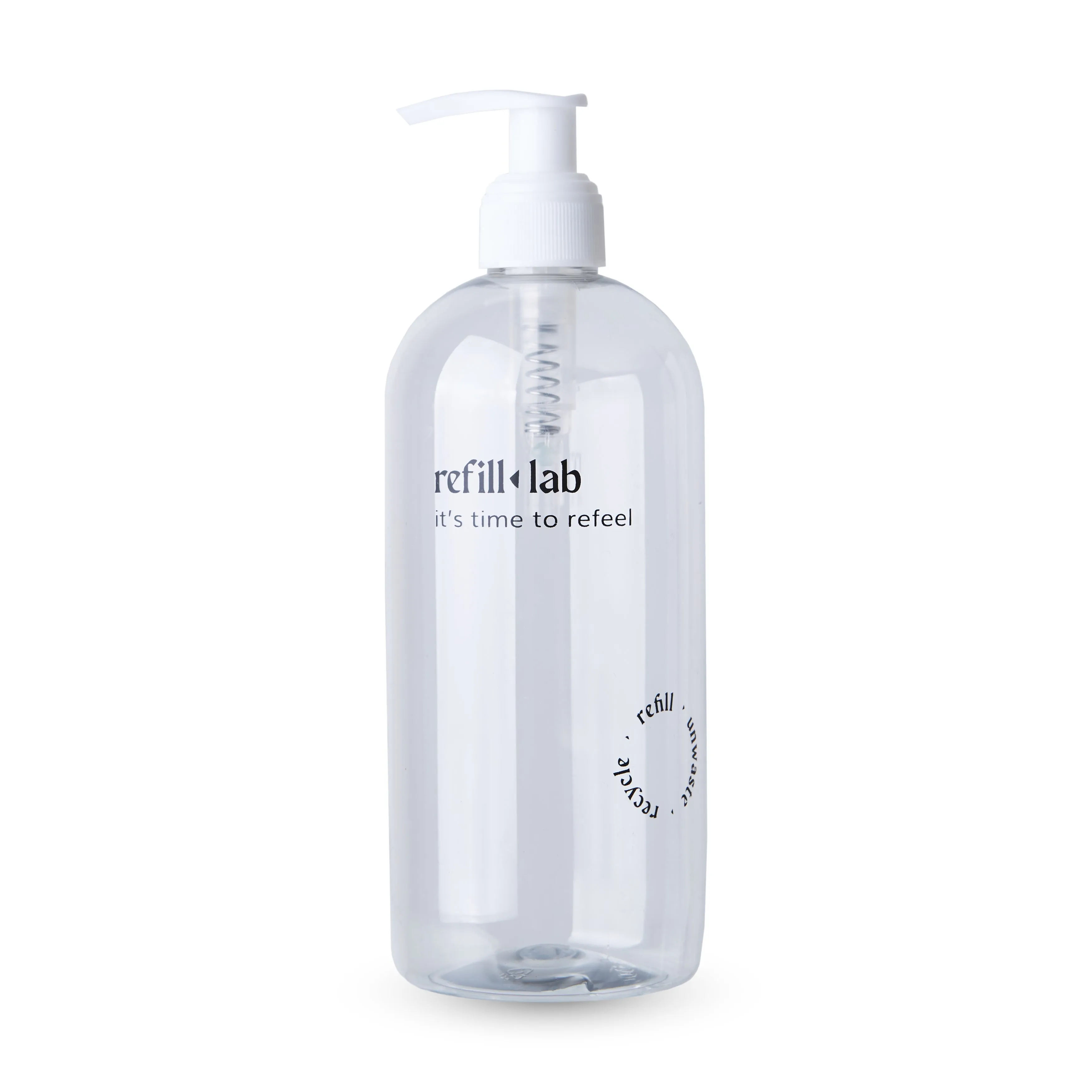 Envase PET cristal con válvula cremera 500ml