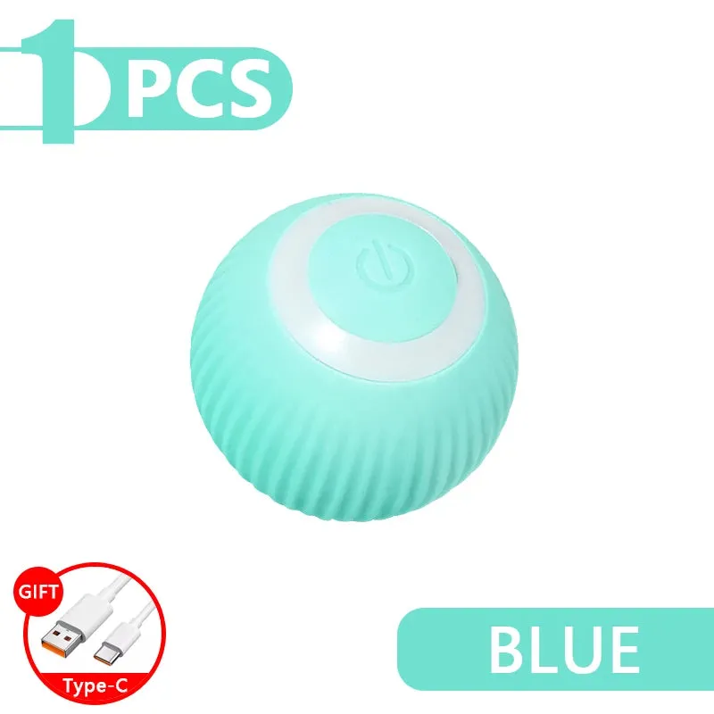 Interactive Cat Toys Ball, Automatic 360° Self-Rotating Rolling Ball USB Accessories Cats Pet Exercise Chase Toy Ball for Kitten