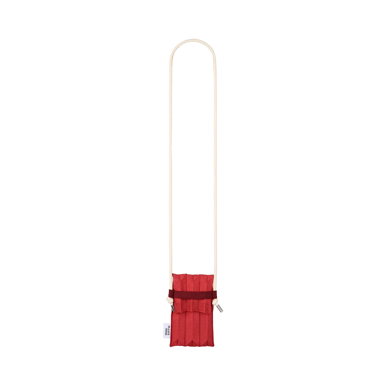 Knit Pleated Phone Bag made from Recycled Ocean Plastic - Flamingo