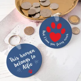Personalised Pet Dad Animal Lover Keyring