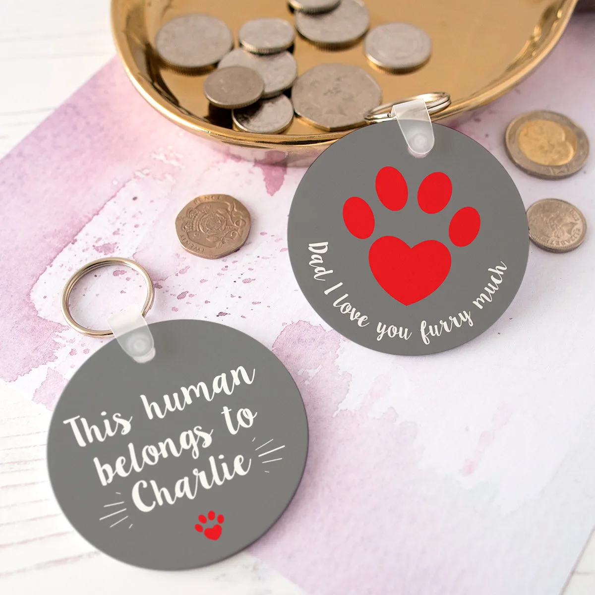 Personalised Pet Mum Animal Lover Keyring