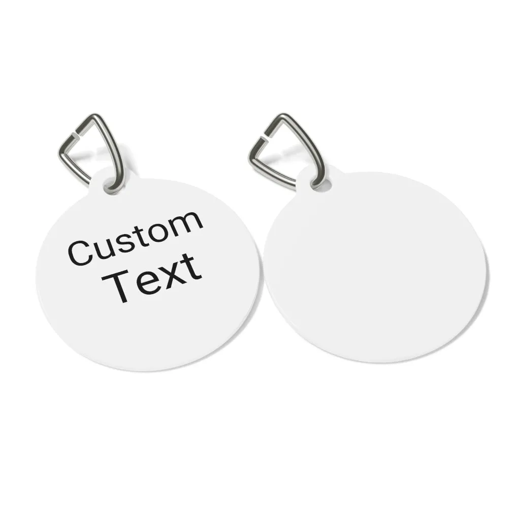 Personalized Dog Tags, Print on Both Sides, 1" Round, Customized, FREE Shipping, Made in USA!!