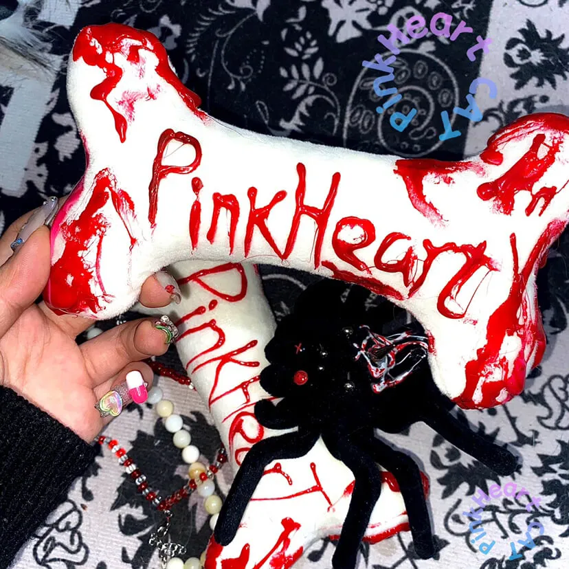 Punk Spiked Skull Bone and Blood Bone Hair Clips