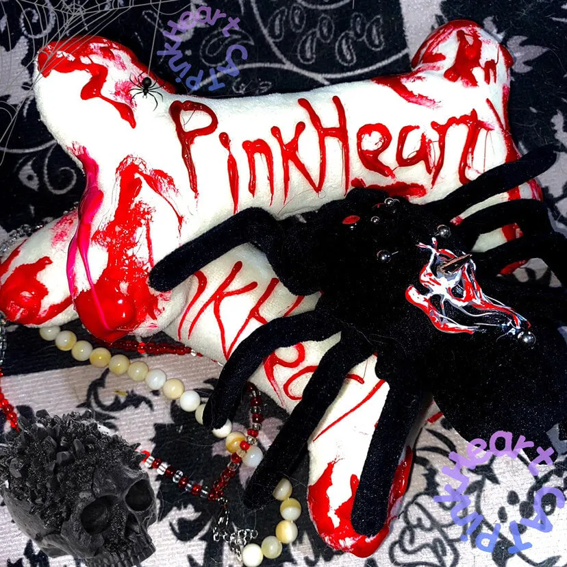 Punk Spiked Skull Bone and Blood Bone Hair Clips