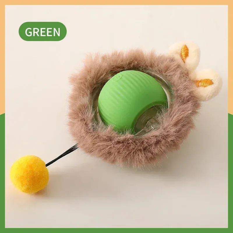 Smart Cat Toys Automatic Rolling Ball Fake Tail Rechargeable Electric Pet Interactive Toy Dog Cat Training Imitate Mouse Tail