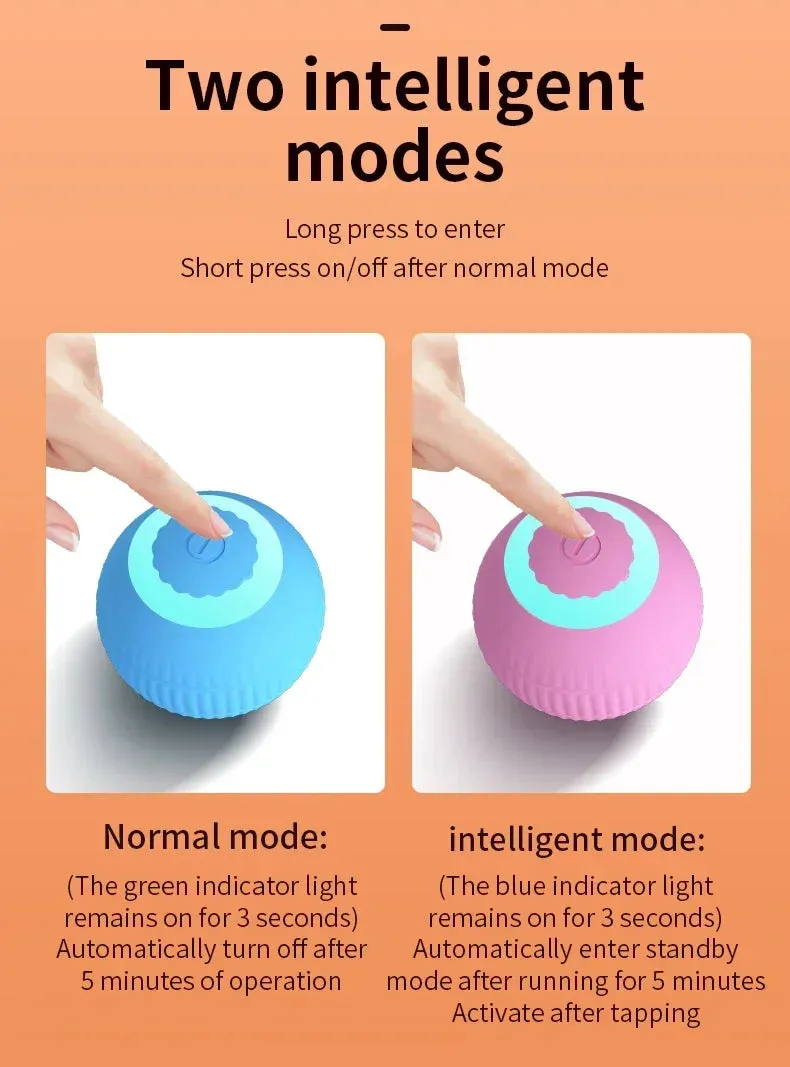 Smart Cat Toys Automatic Rolling Ball Fake Tail Rechargeable Electric Pet Interactive Toy Dog Cat Training Imitate Mouse Tail